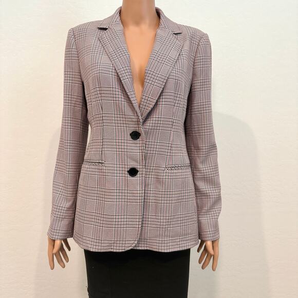 Chelsea28 medium 2 button front plaid jacket blazer coat C 3001 - Picture 10 of 11